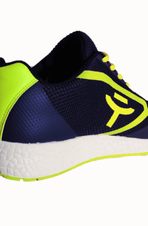 CHAUSSURE DE RUNNING QUICKLEAF BLEU/JAUNE FLUO-1