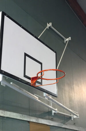 BUT BASKETBALL MURAL - HAUTEUR RÉGLABLE À GAZ DE 2,60 À 3,05 m-1