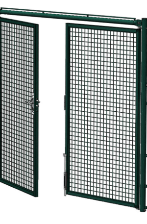 PORTE 2 BATTANTS + ENCADREMENT + 2 JAMBES DE FORCE POUR CLÔTURE TENNIS-1