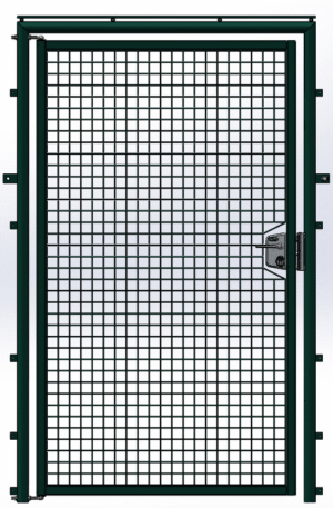 PORTE + ENCADREMENT + 2 JAMBES DE FORCE POUR CLÔTURE TENNIS-1