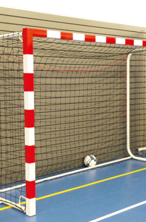 BUTS HANDBALL COMPÉTITION ARCEAUX Ø 32 mm - ALUMINIUM PLASTIFIÉ - BANDES VINYLES - À SCELLER-1