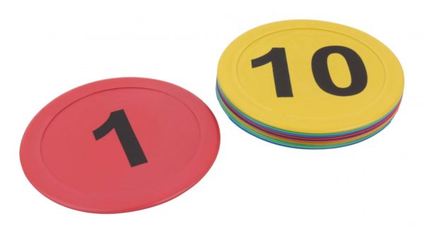 Marquages au sol ronds avec chiffres de 1 à 10-2
