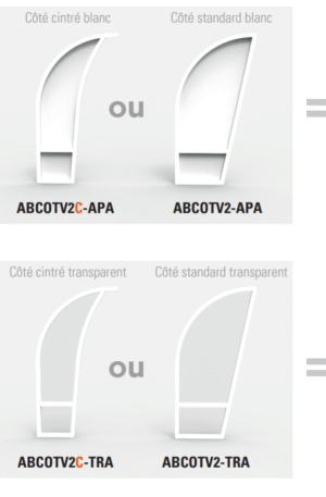 JEU DE 2 COTÉS OBLIQUES - ALUMINIUM BLANC-1