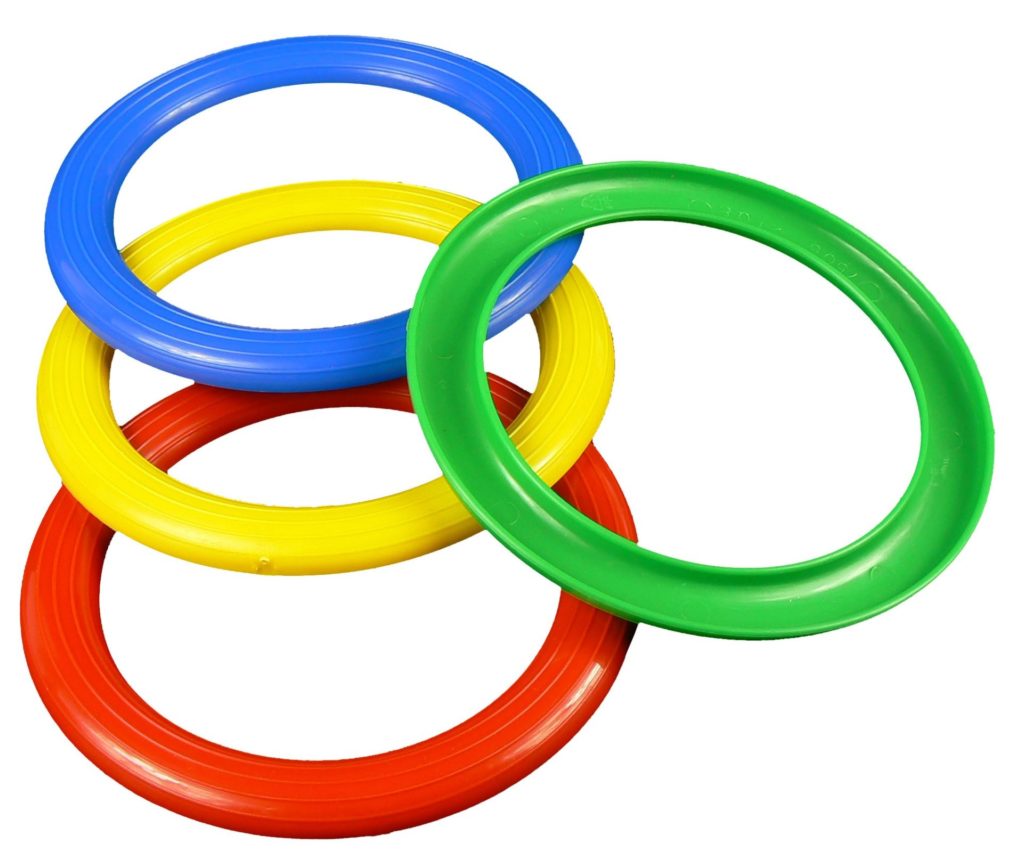 Anneaux De Jonglage Sporti France 70g - 6 Couleurs, Diamètre 24 Cm, Polypropylène, Pour Débutants Et Groupes