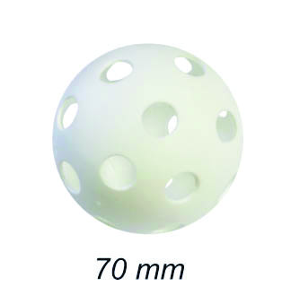 Balle Unihockey Visiodirect 70mm - Blanc Pour Match Et Entraînement