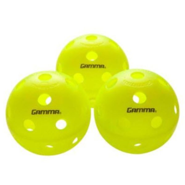 Balles De Pickleball Lot De 3 - Pour Intérieur Et Extérieur, 7,4 Cm, 40 Trous