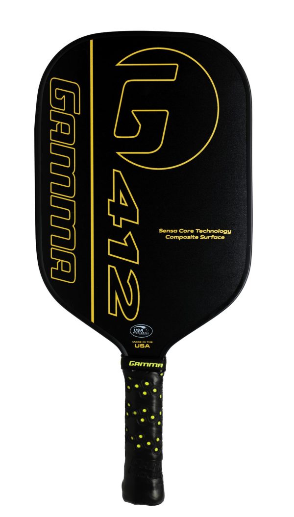 Paddle de Pickleball Gamma 412 jaune/noir-1