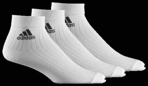 Chaussettes adidas Ankle RIB blanches-1