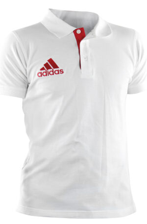 POLO ADIDAS BLANC/ROUGE-1