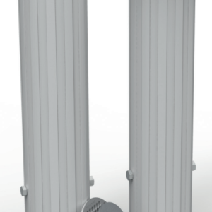 JEU DE 2 FOURREAUX ALUMINIUM Ø 102 mm - LONGUEUR UTILE 360 mm + COUVERCLES-1