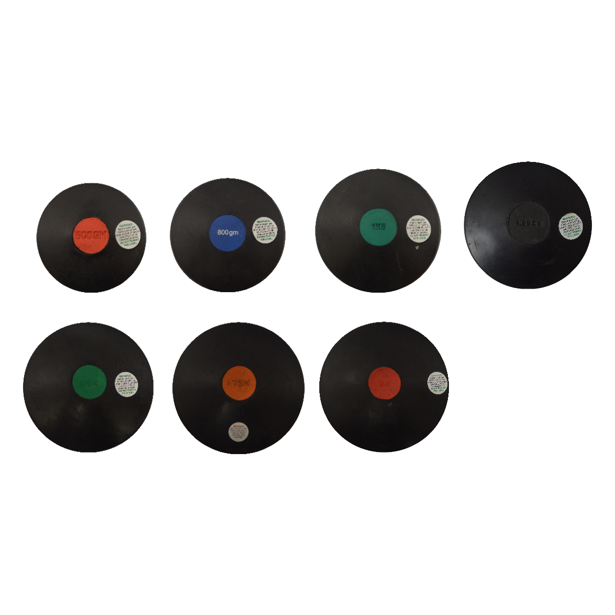 Disque à Lancer Visiodirect En Caoutchouc Densifié 1KG - Idéal Pour L'Initiation