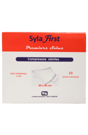 LOT DE 10 COMPRESSES STÉRILES-1