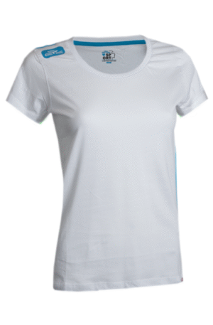 T-SHIRT LAMU BLANC/CYAN-1