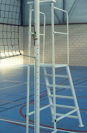 PODIUM VOLLEY-BALL ALUMINIUM PLASTIFIÉ BLANC-1