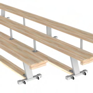 Banc 3,5 m - pieds en métal - avec roues-1