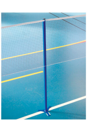 POTEAUX BADMINTON ÉCO ACIER PLASTIFIÉ - AVEC PLATINES ET À LESTER-1