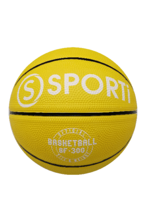 Ballon basket caoutchouc - T.3 (Jaune / Yellow)-1