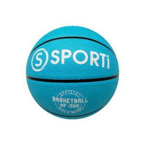 Ballon basket caoutchouc - T.5 (Bleu / Blue)-1