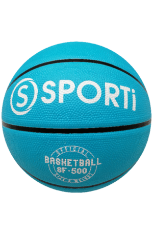 Ballon basket caoutchouc - T.5 (Bleu / Blue)-1