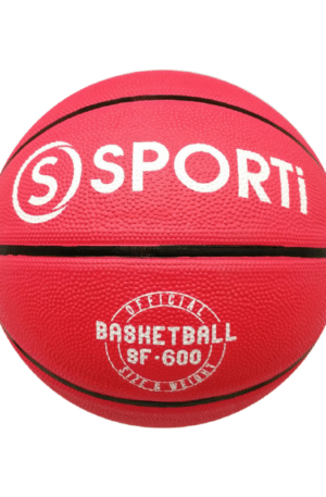 Ballon basket caoutchouc - T.6 (Rouge / Red)-1