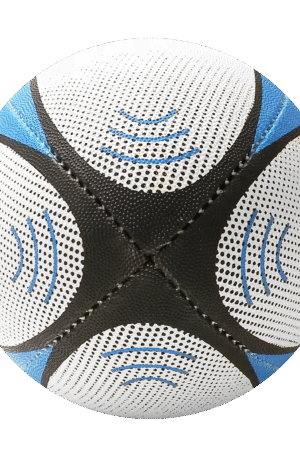 Ballon de rugby trainer - T.3 (Blanc/Bleu)-1
