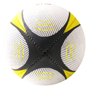 Ballon de rugby trainer - T.4 (Blanc/Jaune)-1