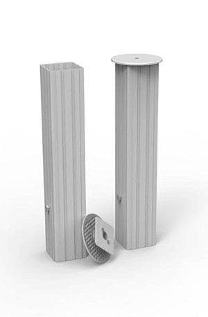 Jeu de 2 fourreaux pour poteaux de tennis -1