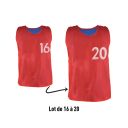 Lot de 5 chasubles réversibles numérotées (N° 16 à 20) -1