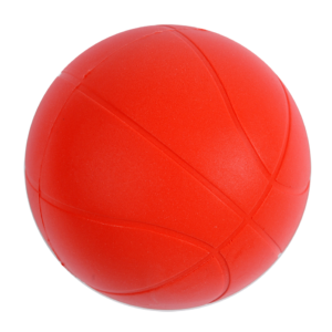 BALLON DE BASKET MOUSSE HAUTE DENSITÉ ROUGE-1