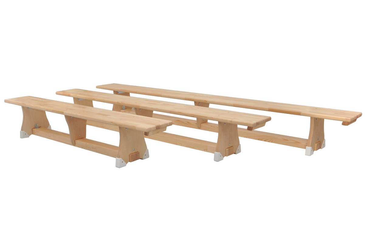 Banc 3,5 m - pieds en bois - acc. to DIN 7909 -1