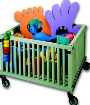 CHARIOT DE TRANSPORT PVC AVEC PORTE 147 X 70 X 98 CM-1