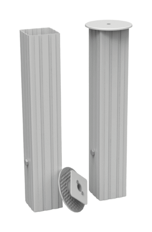 Jeu de 4 fourreaux pour poteaux carrés 80x80mm-1