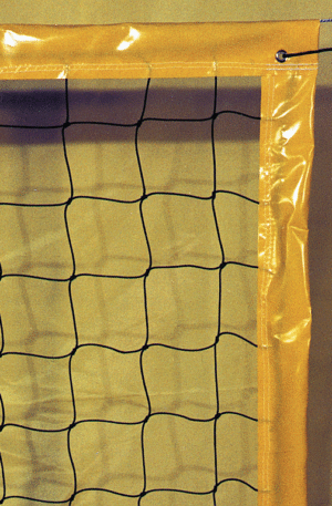 Filet beach volley 9.50x1M PE câblé 2mm simple maille 100 - câble acier (l'unité)-1