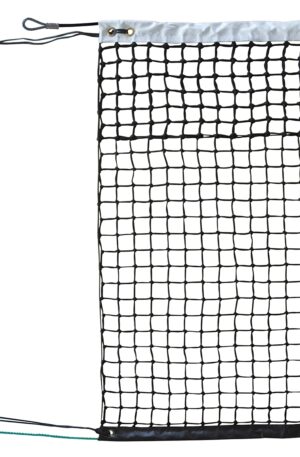 Filet tennis Roland Garros PE tressé 3mm maille 40 - doublé sur 7 rangs (l'unité) (Noir)-1