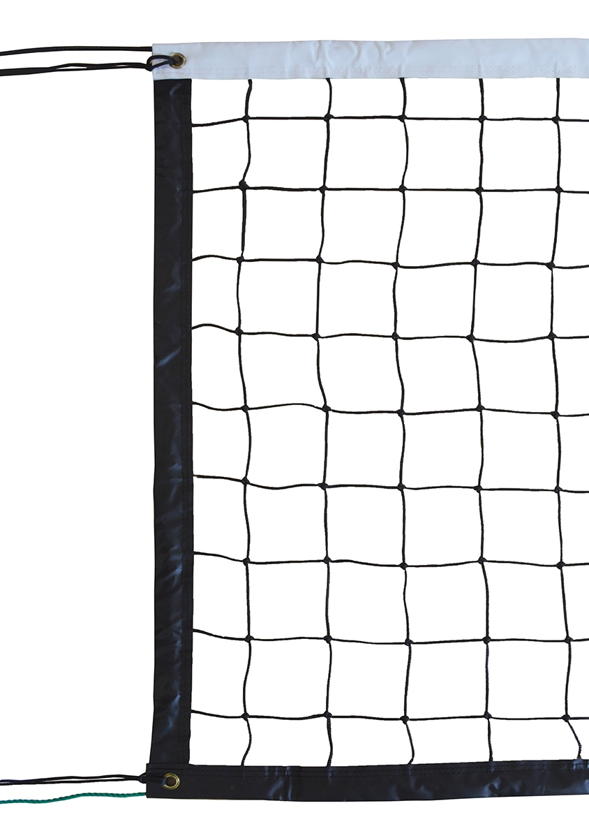 Filet volley entraînement 9.50x1M PE tressé 3mm simple maille 100 - câble acier (l'unité)-1