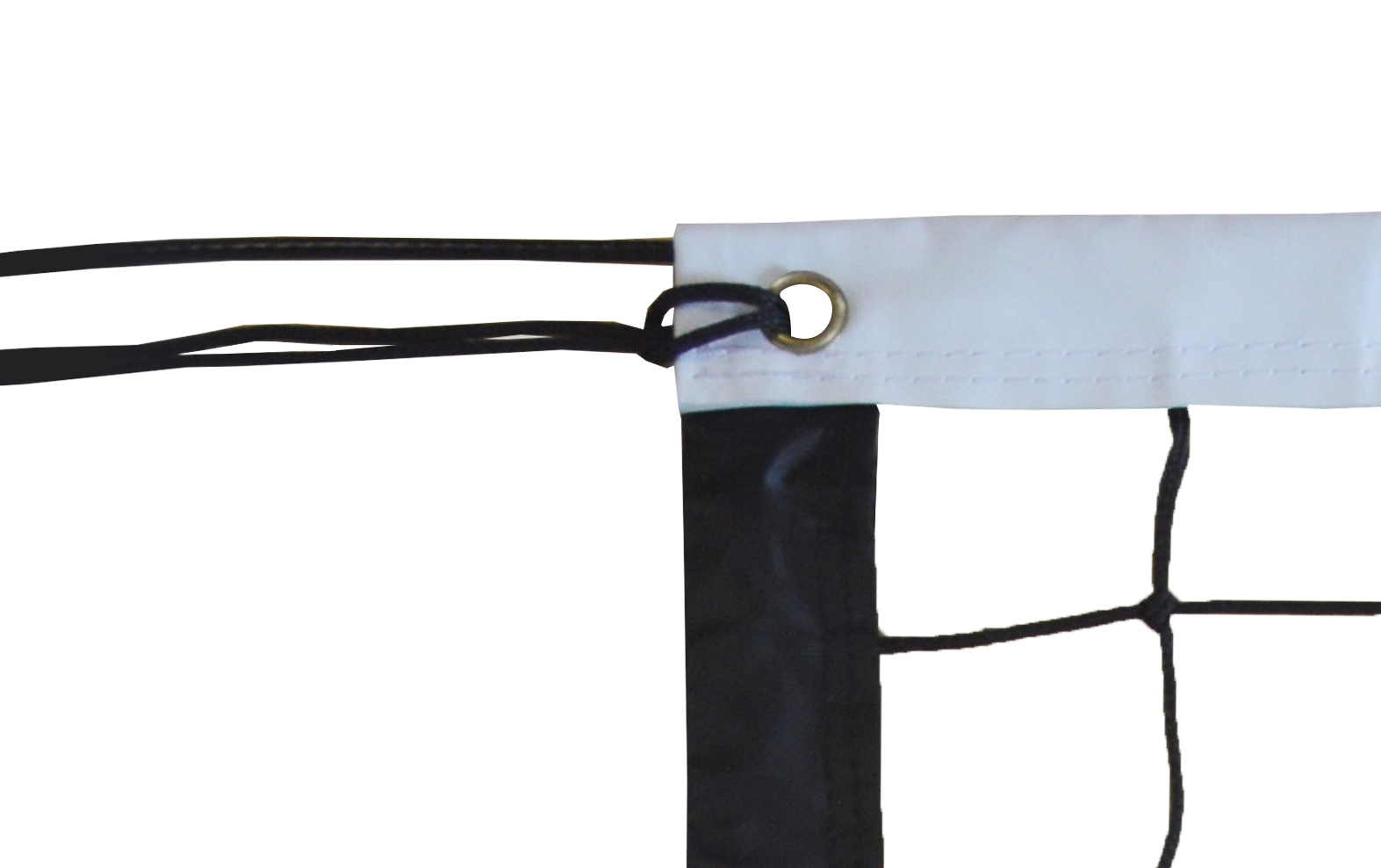 Filet volley entraînement 9.50x1M PE tressé 3mm simple maille 100 - câble acier (l'unité)-3