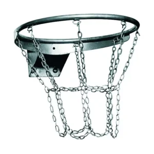 Anneau de basket-ball (galvanisé à chaud) avec filet de chaîne, 8 crochets de fixation du filet de chaîne-1