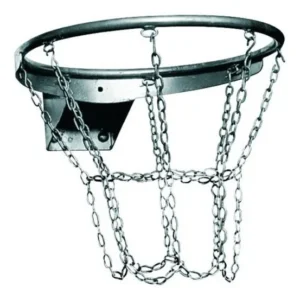 Anneau de basket-ball (galvanisé à chaud) avec filet de chaîne, 12 crochets de fixation du filet de chaîne-1