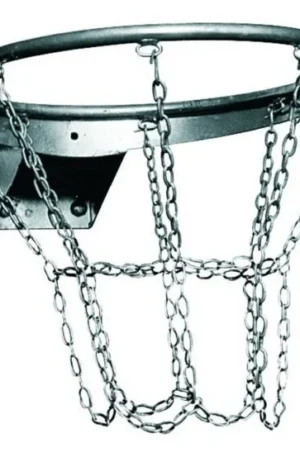 Anneau de basket-ball (galvanisé à chaud) avec filet de chaîne, 12 crochets de fixation du filet de chaîne-1