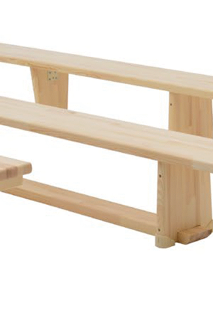 Banc 2,5 m - pieds en bois-1
