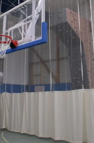 RIDEAU MIXTE - TISSU / FILET - COULISSANT-1