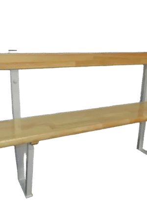 BANC VESTIAIRE AVEC DOSSIER - SAPIN LAMELLÉ COLLÉ - FIXATION MUR-1