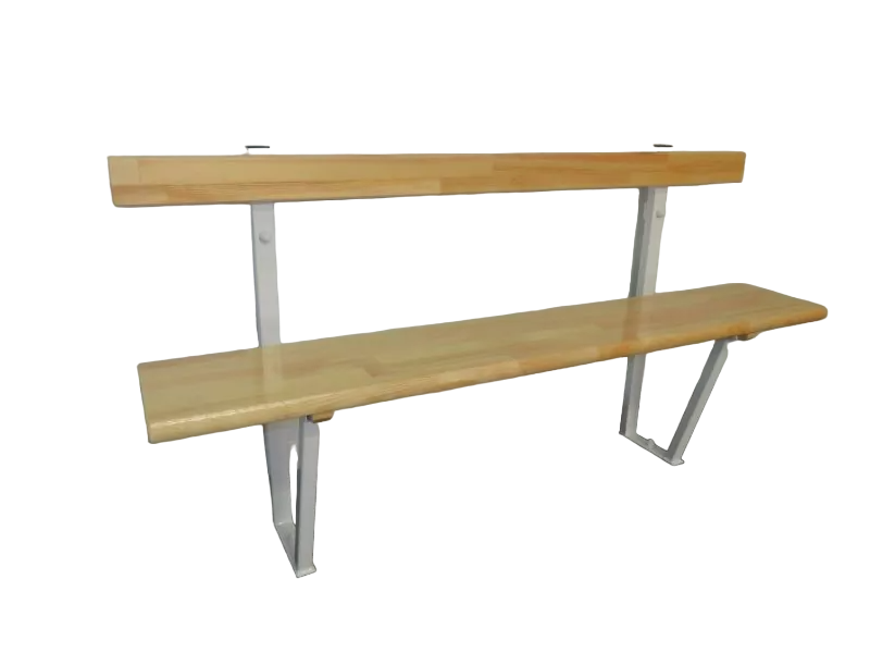 BANC VESTIAIRE AVEC DOSSIER - SAPIN LAMELLÉ COLLÉ - FIXATION MUR-1