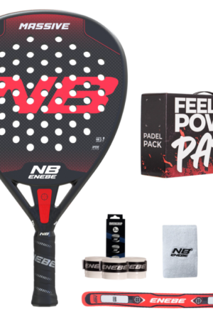 PACK RAQUETTE DE PADEL ENEBE MASSIVE RED-1