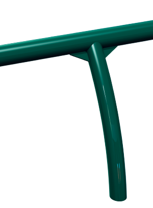 BANC ASSIS-DEBOUT MONOTUBE CINTRÉ - SCELLEMENT PLATINES-1