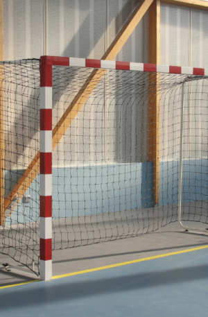 BUTS HANDBALL COMPÉTITION ARCEAUX Ø 32 mm - ALUMINIUM PLASTIFIÉ - BANDES VINYLES - MOBILES-1