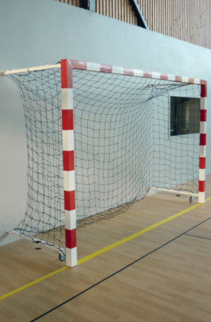 BUTS HANDBALL COMPÉTITION - RABATTABLES DÉPORT 1,4 À 2,1 m - ALUMINIUM PLASTIFIÉ - BANDES VINYLES-1