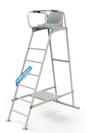 CHAISE ARBITRE TENNIS ACIER DOUBLE PLASTIFICATION + SUPPORT VÊTEMENTS-1