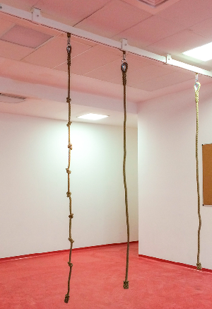 CORDE À NŒUDS CHANVRE LONGUEUR 5 m Ø 25 mm-1