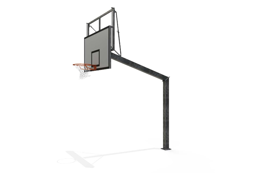 BUT BASKETBALL COMPÉTITION 140 x 140 mm - ACIER GALVA À CHAUD - SCELLEMENT DIRECT - TÊTE COMBINÉE-1